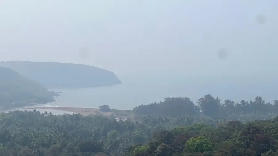 Sea view from the 32 guntha agricultural plot in Guhagar